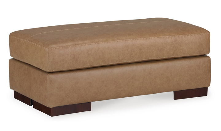 Lombardia Rectangle Firmly Cushioned Ottoman In Leather-Jennifer Furniture