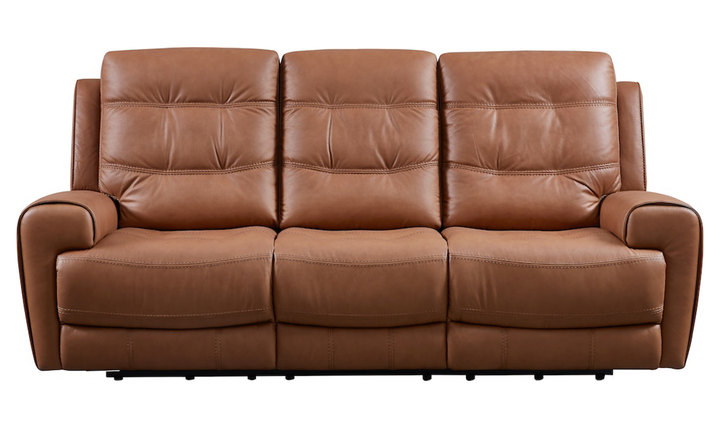 London 3-Seater Brown Leather Recliner Sofa