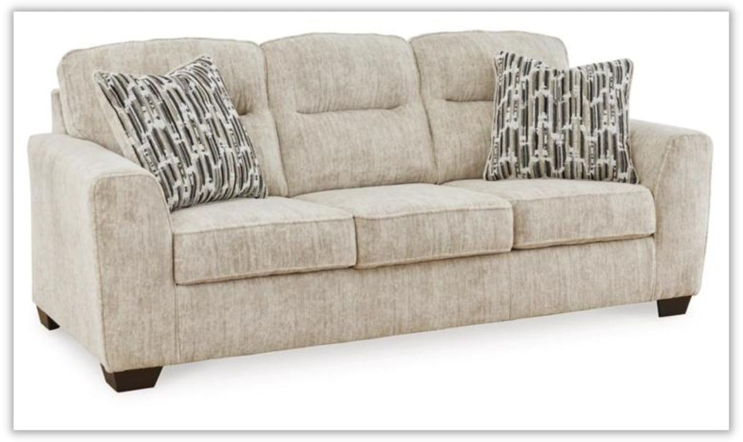 Lonoke 3 Seater Stationary Fabric Sofa