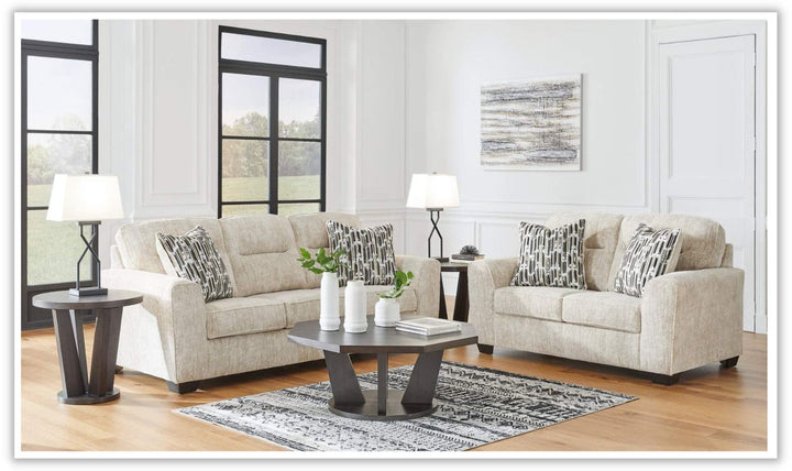 Lonoke 3 Seater Stationary Fabric Sofa