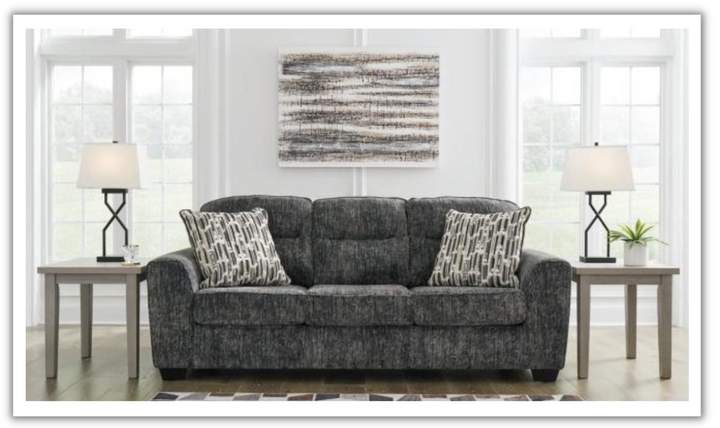 Ashley  Lonoke 3-Seater Stationary Fabric Sofa with Cushions Arms