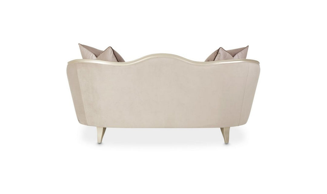 AICO Villa Cherie Fabric Loveseat with Curvy Armrests-jenniferfurniture