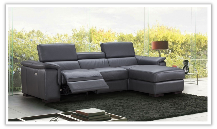 Buy Lugano Recliner Sectional in Black in Black at Jennifer Furniture