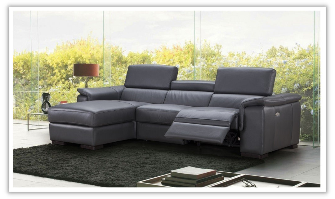 Buy Lugano Recliner Sectional in Black in Black at Jennifer Furniture