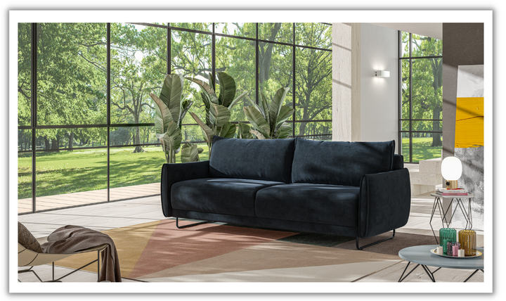 Luonto Dolphin Full-XL Black Sleeper Sofa with Adjustable Seats