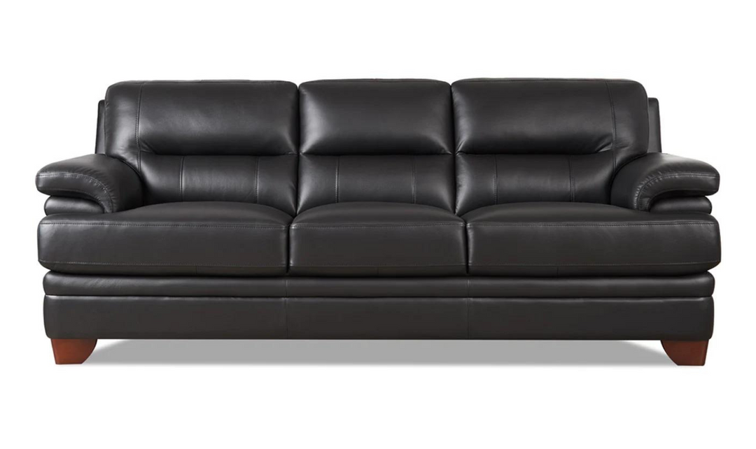 Luxor 3-Seater Leather Sofa With Cushion Arms-Jennifer Furniture