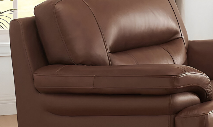 Luxor Leather Chair With Cushion Arms