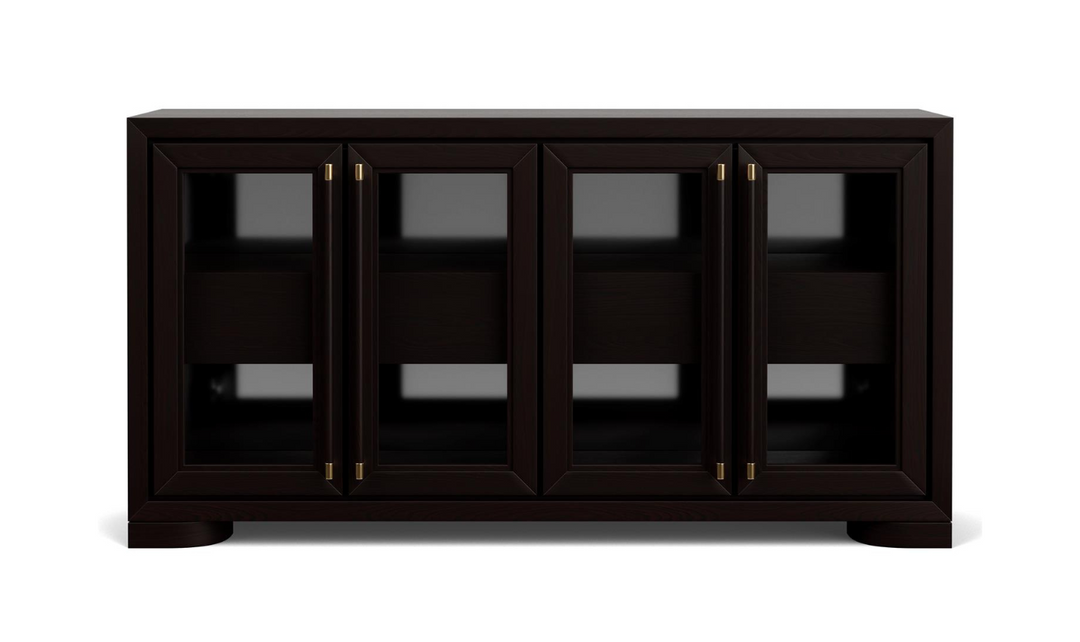 Riverside Lydia Display Sideboard with 2 Drawers in Black