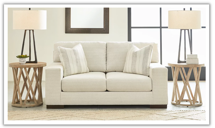 Maggie Fabric Loveseat with Reversible Cushions