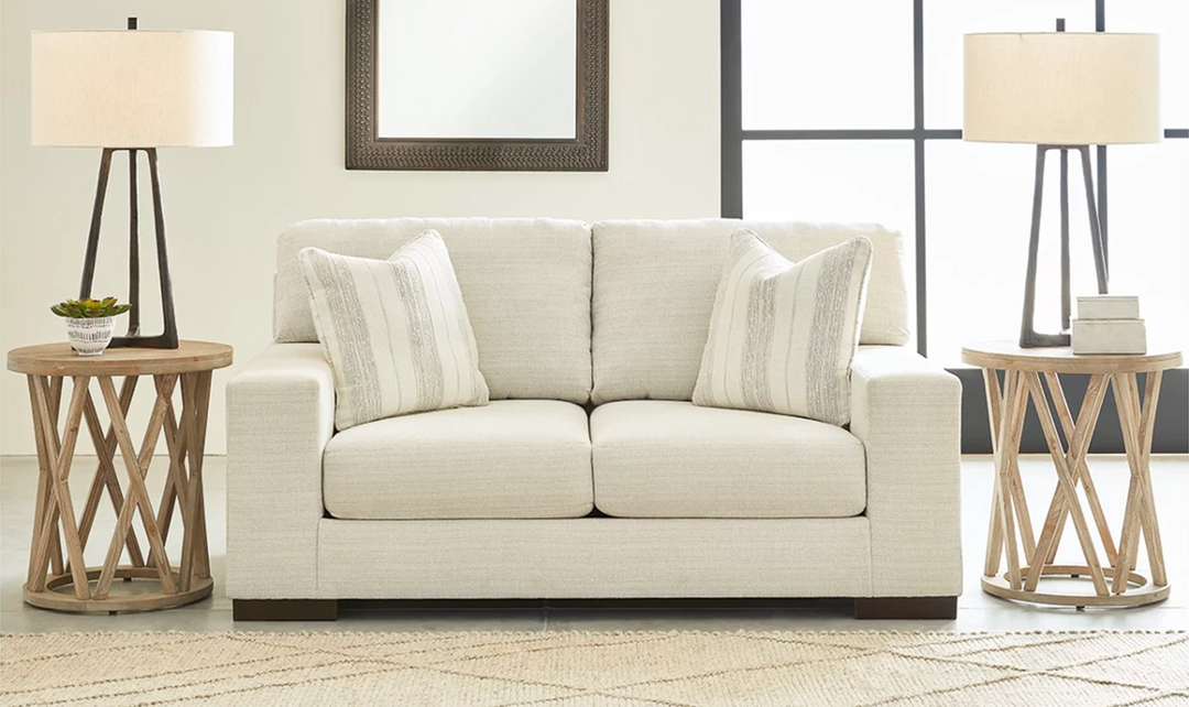 Maggie Fabric Loveseat with Reversible Cushions