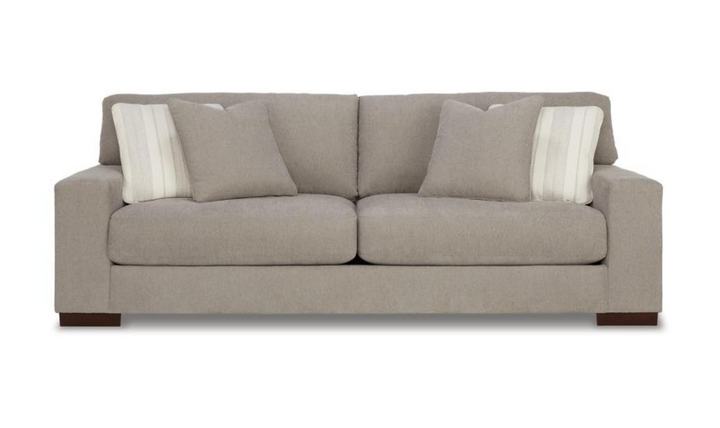 Maggie Polyester Fabric Sofa with Reversible Cushions