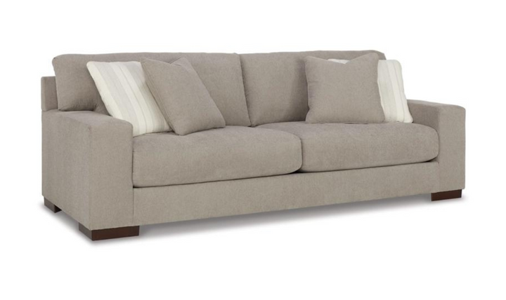 Maggie Polyester Fabric Sofa with Reversible Cushions