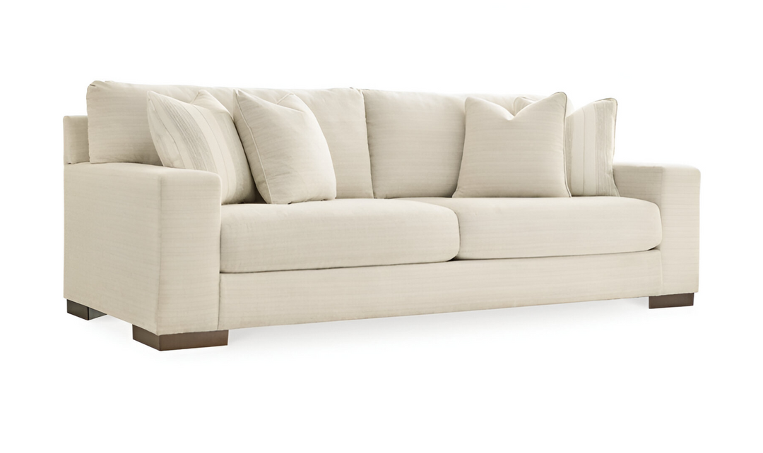 Maggie Polyester Fabric Sofa with Reversible Cushions