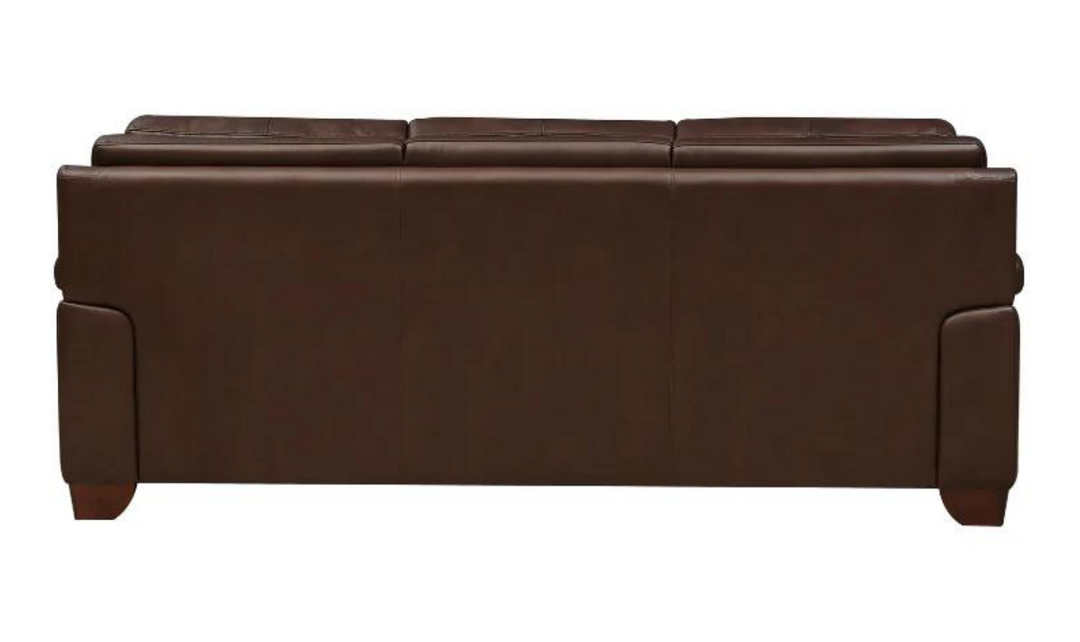 Magnum 3-Seater Leather Sofa With Wooden Legs-Jennifer Furniture