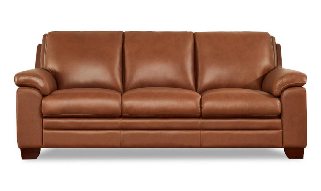 Magnum Leather Living Room Set With Wooden Legs