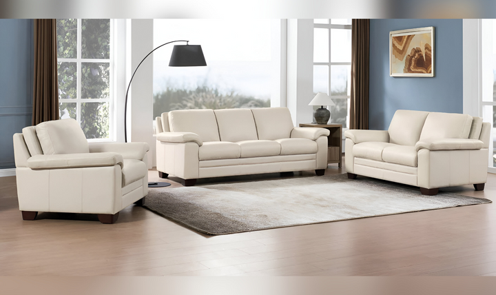 Magnum 3-Seater Leather Sofa With Wooden Legs-Jennifer Furniture