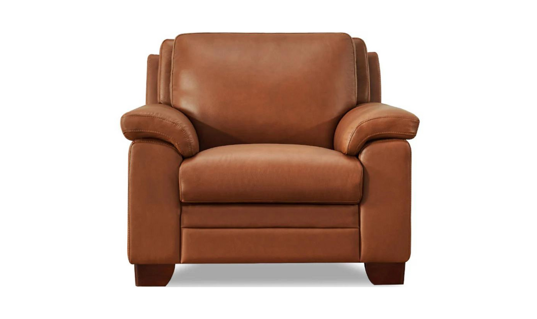 Magnum Leather Chair With Wooden Legs-Jennifer Furniture