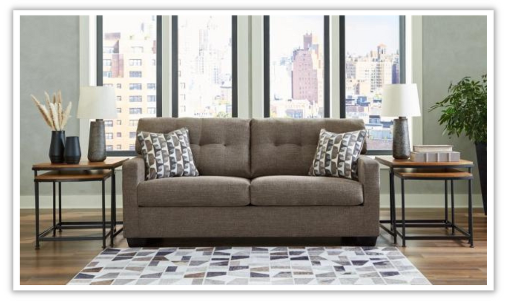 Mahoney Fabric 2-seater Sofa with Removable Cushions