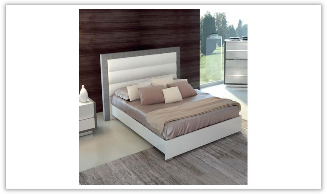 ESF Italia Mangano Panel Bed in High Gloss Lacquer Finish ( King / Queen)