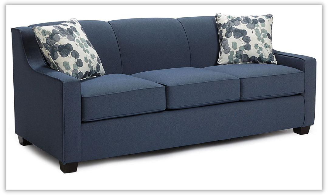 Best Home Furniture Marinette 3-Seater Sleeper Sofa in Blue (Full/Queen Size)