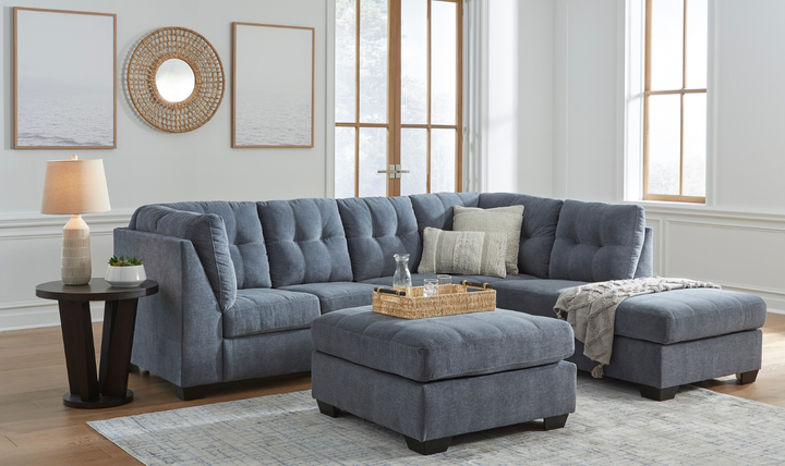 Marleton 2-Piece Full Sleeper Sectional with Chaise in Fabric