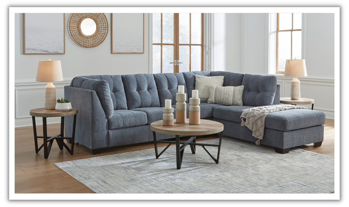 Marleton 2-Piece Full Sleeper Sectional with Chaise in Fabric