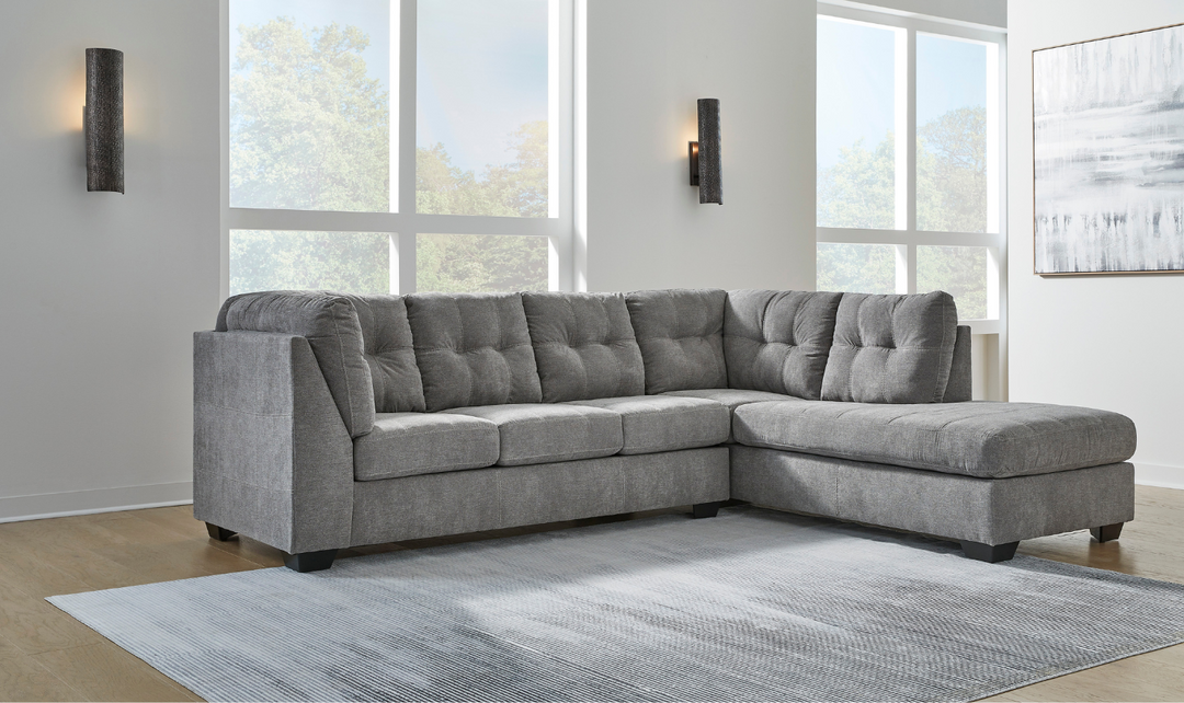 Marleton 2-Piece Full Sleeper Sectional with Chaise in Fabric