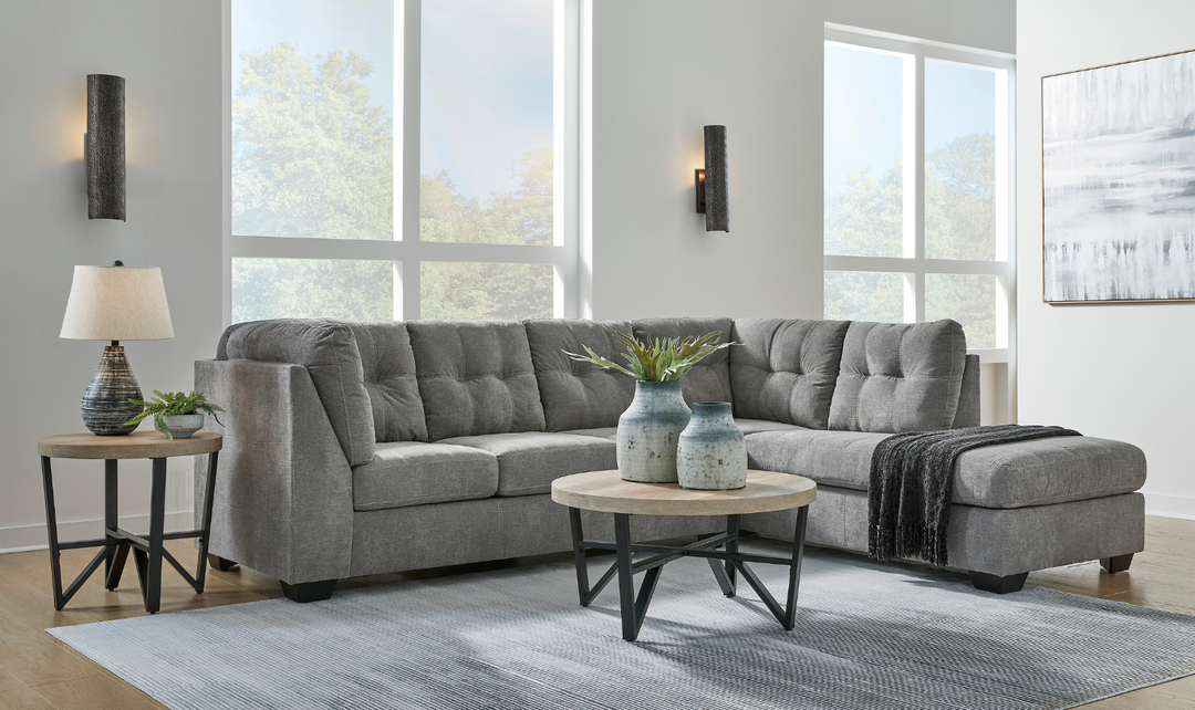 Marleton 2-Piece Full Sleeper Sectional with Chaise in Fabric