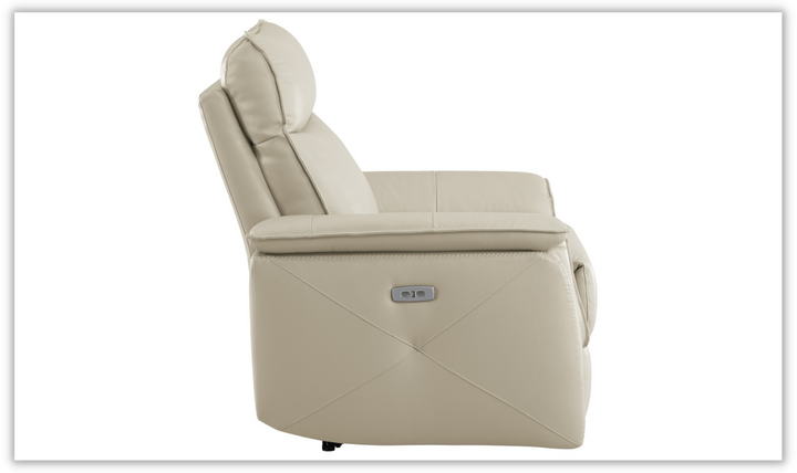 Home Elegance Maroni Leather Power Reclining Chair with USB Port