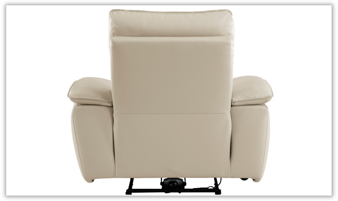 Home Elegance Maroni Leather Power Reclining Chair with USB Port