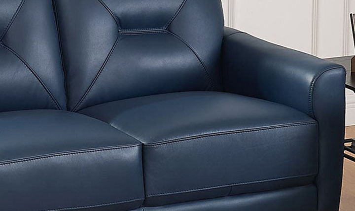 Mavis 3-Seater Leather Sofa With Track Arms