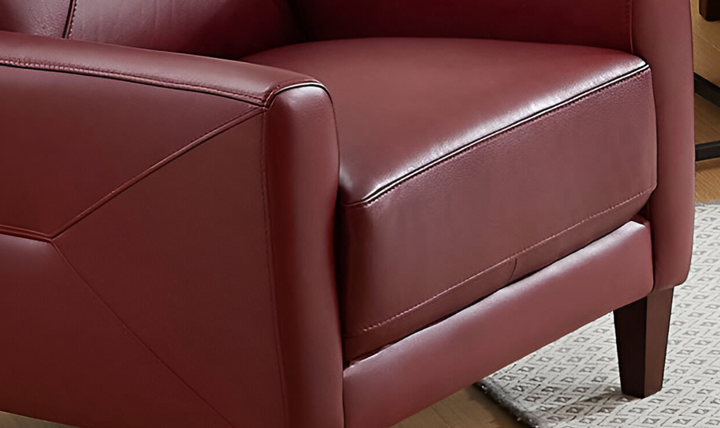 Mavis Leather Chair With Track Arms-Jennifer Furniture