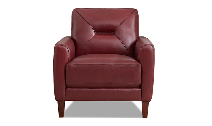 Mavis Leather Chair With Track Arms-Jennifer Furniture