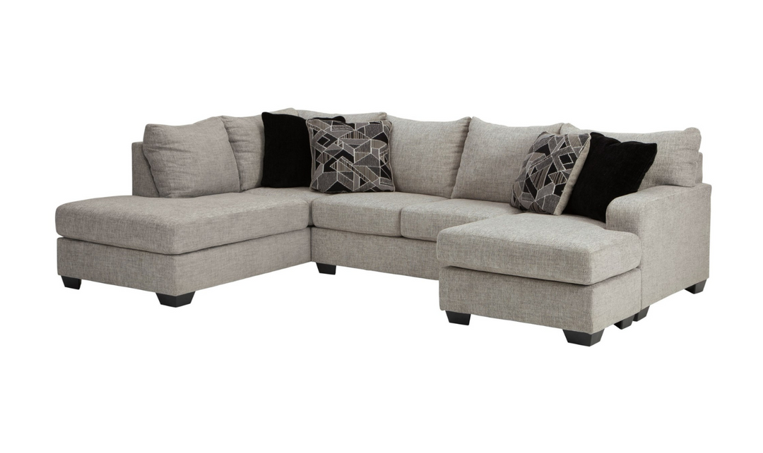 Megginson U-shaped Fabric Sectional with Chaise-Jennifer Furniture