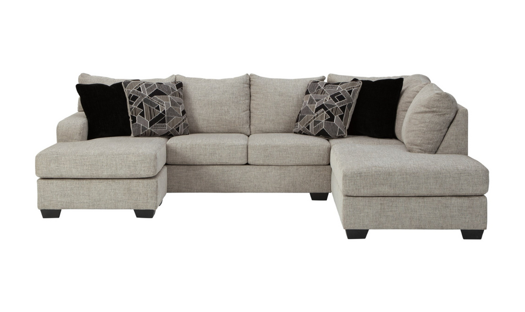 Megginson U-shaped Fabric Sectional with Chaise-Jennifer Furniture