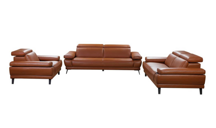 Mercer Leather Loveseat With Motion Headrest