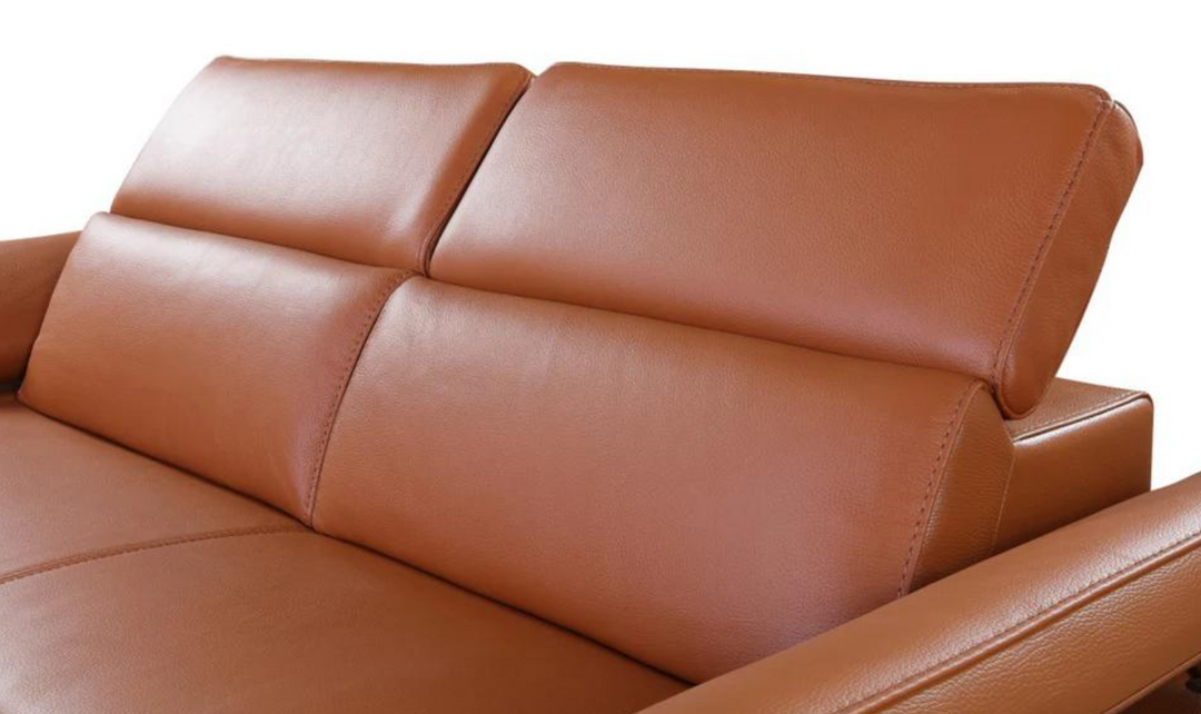 Mercer Leather Loveseat With Motion Headrest