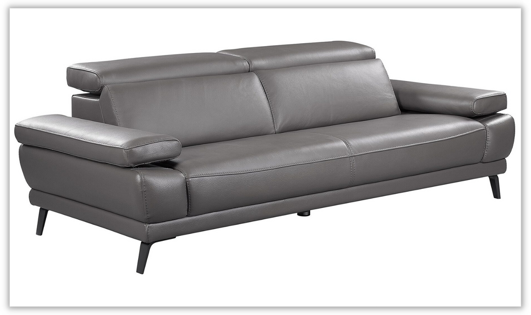 Mercer Leather Living Room Set with Motion Headrest