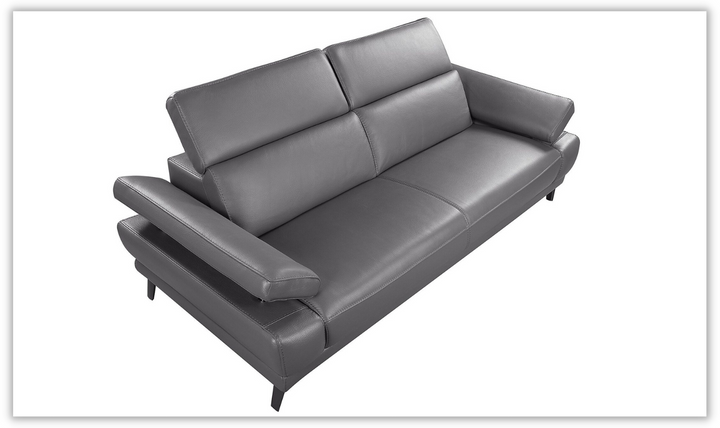 Mercer Leather Living Room Set with Motion Headrest