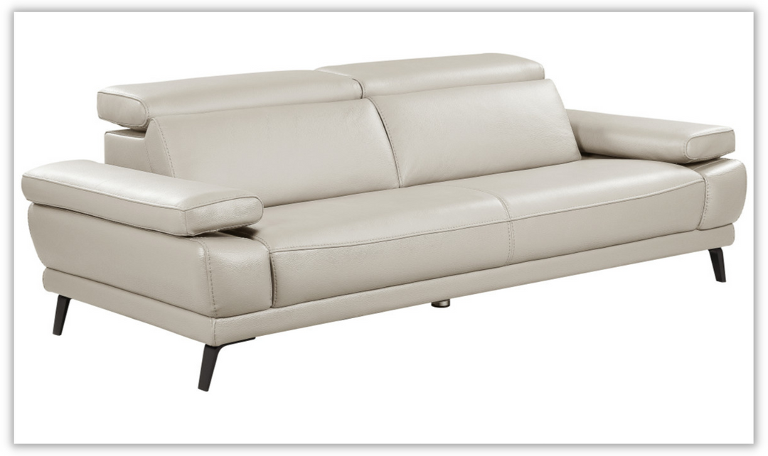 Mercer Leather Living Room Set with Motion Headrest