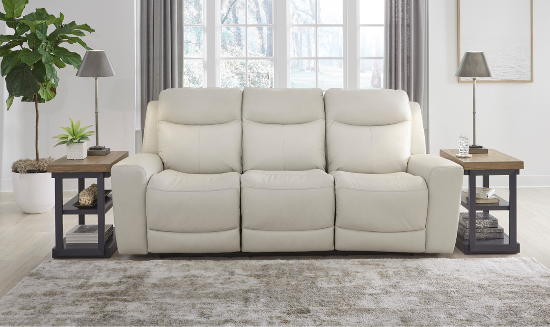 Mindanao Leather Power Recliner Living Room Set