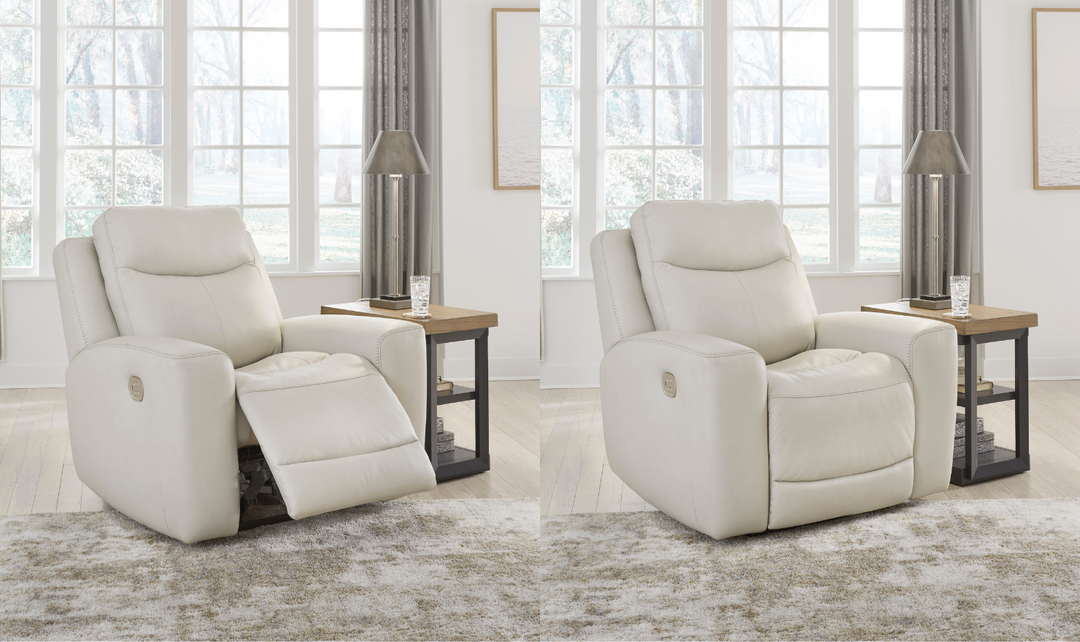 Mindanao Leather Power Recliner Living Room Set