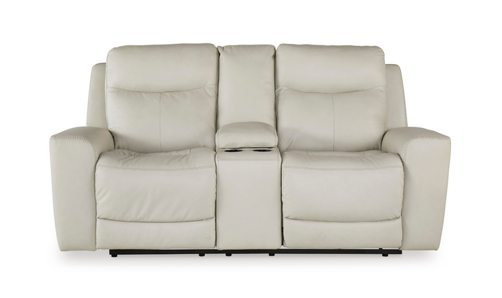 Mindanao Leather Power Recliner Living Room Set