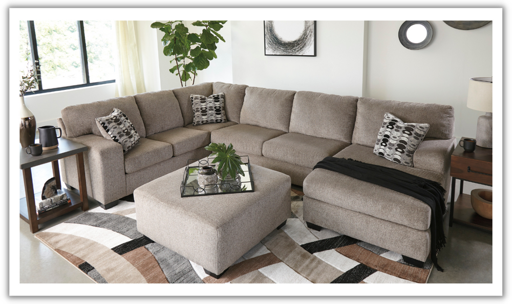 Modern Heritage Ballinasloe 3-Piece Sectional with Ottoman-Jennifer Furniture