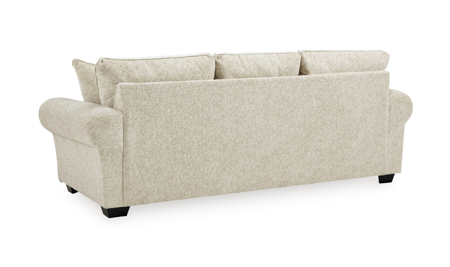 Ashley  Haisley 3-Seater Ivory Fabric Sofa with Rolled Arm