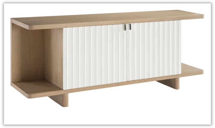 Modulum 2-Door Brown Wooden Sideboard in Sahara Finish