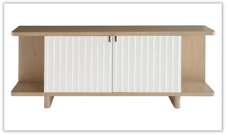 Modulum 2-Door Brown Wooden Sideboard in Sahara Finish