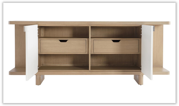 Modulum 2-Door Brown Wooden Sideboard in Sahara Finish