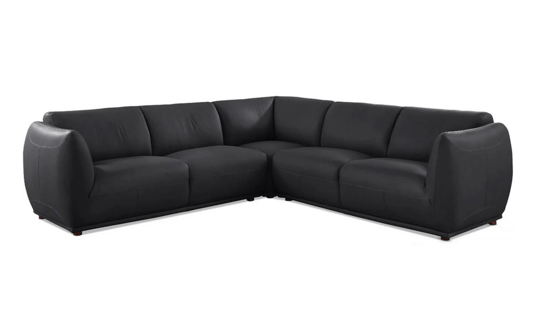 Moon 3-Pieces Leather Sectional Sofa