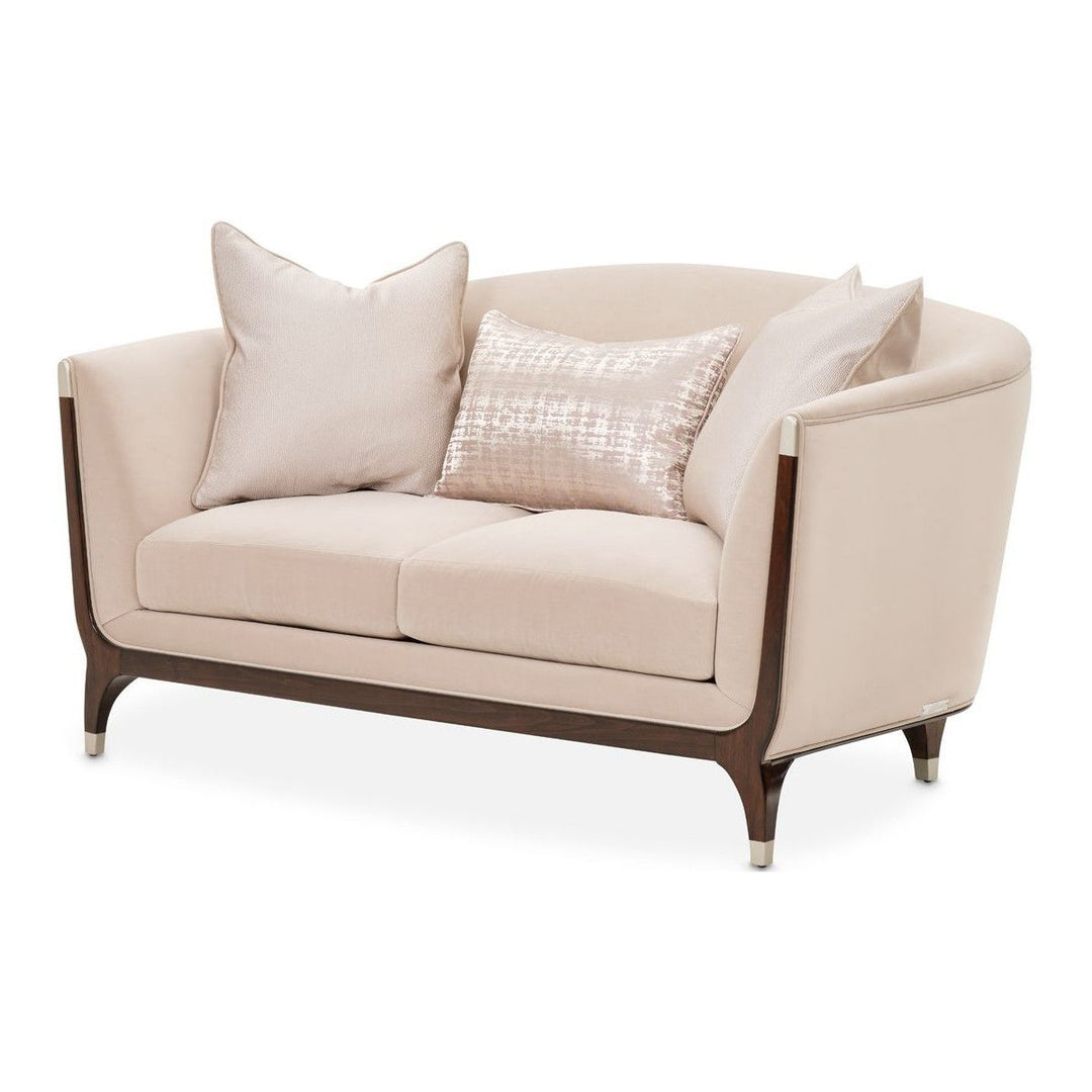 AICO Paris Chic Loveseat in Tiramisu Espresso Finish